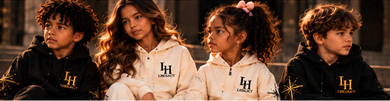 Diverse children in LHEGACY streetwear